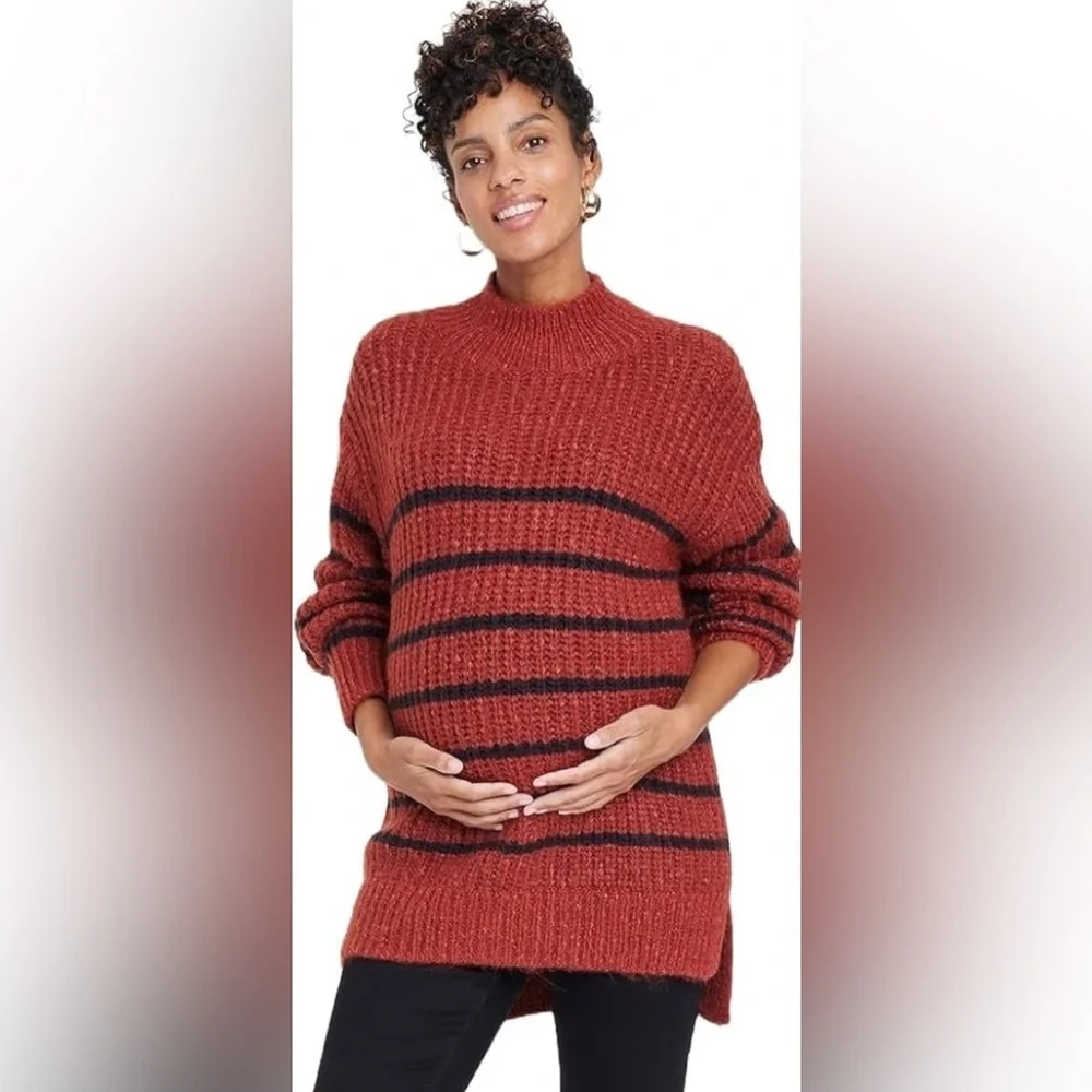 Isabel Maternity by Ingrid & Isabel Cozy High Neck Sweater | Size XL - Picture 1 of 10